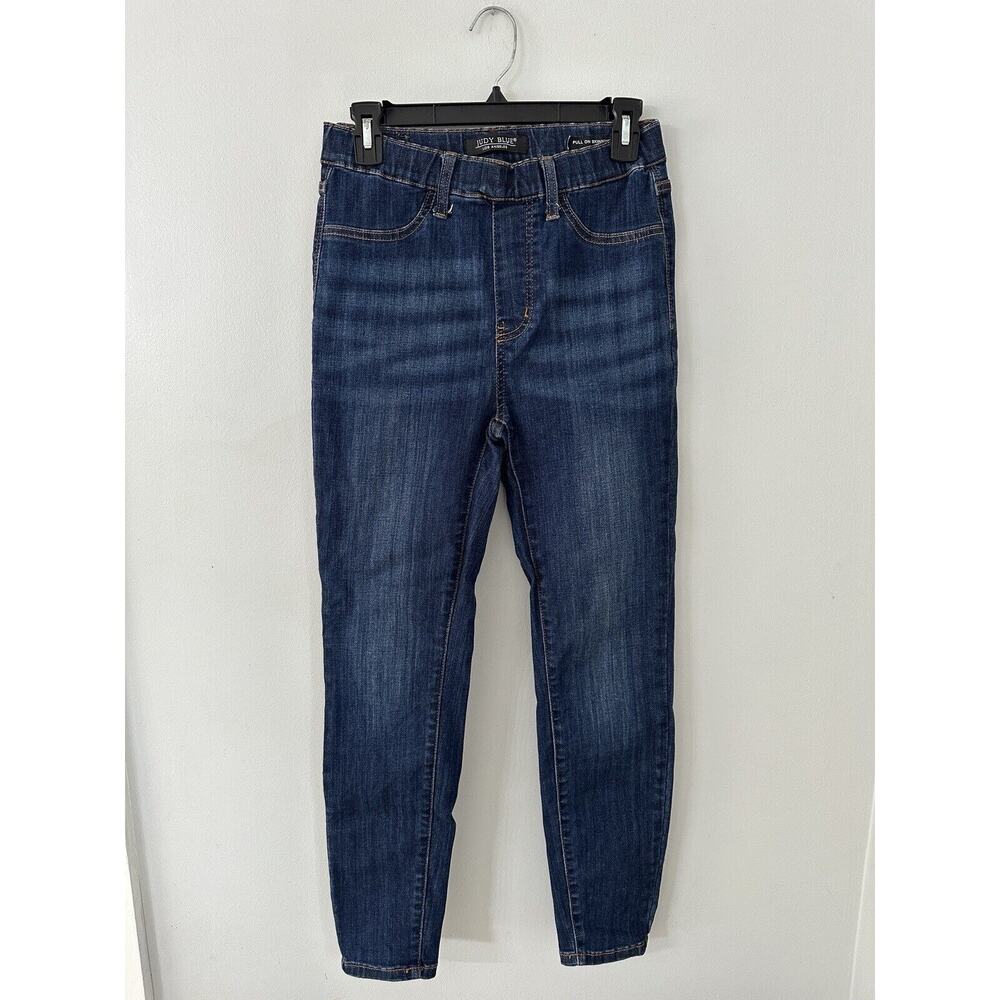 Judy Blue High Rise Dark Wash Pull On Slim Fit Jeans Skinny Size 5/27